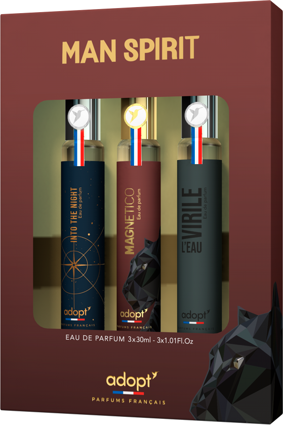 adopt MAN SPIRIT 3 er Set, 3 x 30 ml Eau de Parfums für Herren