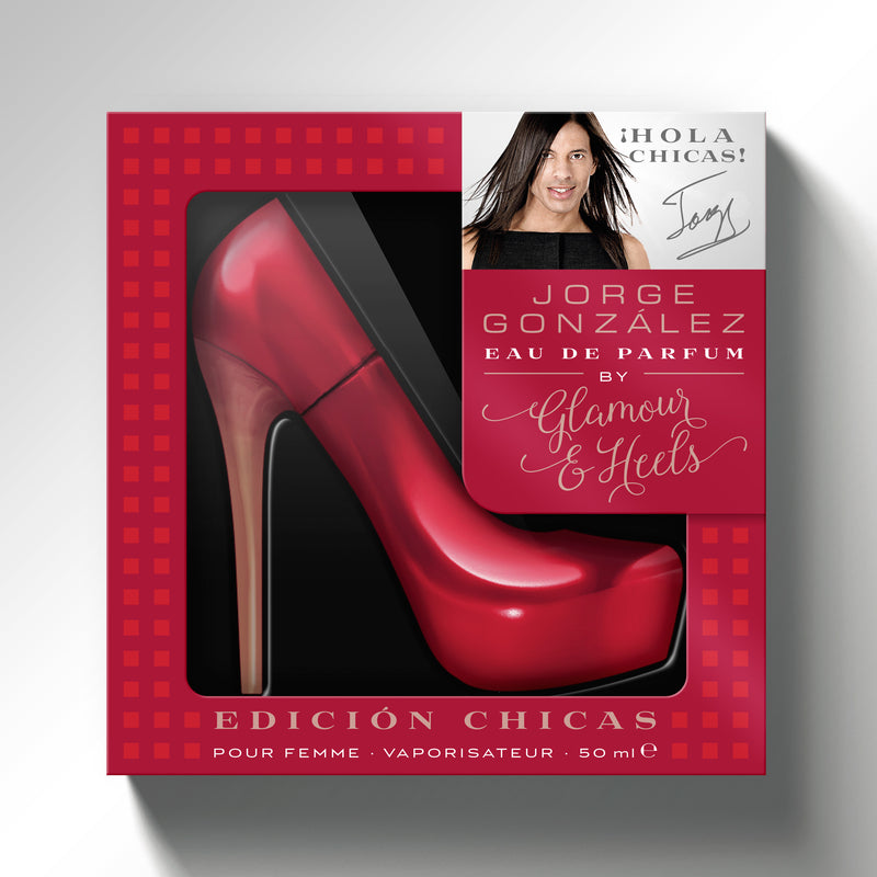 Jorge González EDICIÓN CHICAS 50 ml | Eau de Parfum, women's fragrance, fragrance for women, feminine, orange blossom, patchouli, cashmere, fragrance in high heel bottle, gift idea for women