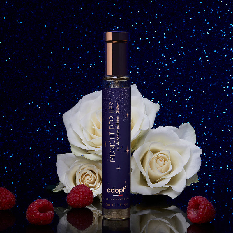 adopt MIDNIGHT FOR HER 30ml Eau de Parfum | Sensual women's fragrance, black currant, raspberry, rose and patchouli, seductive perfume for elegant/confident women