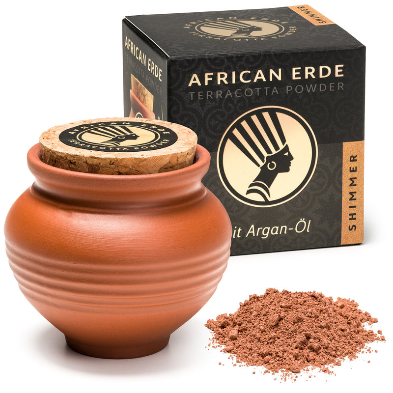 AFRICAN ERDE Terracotta Puder SHIMMER - NEU mit Arganöl