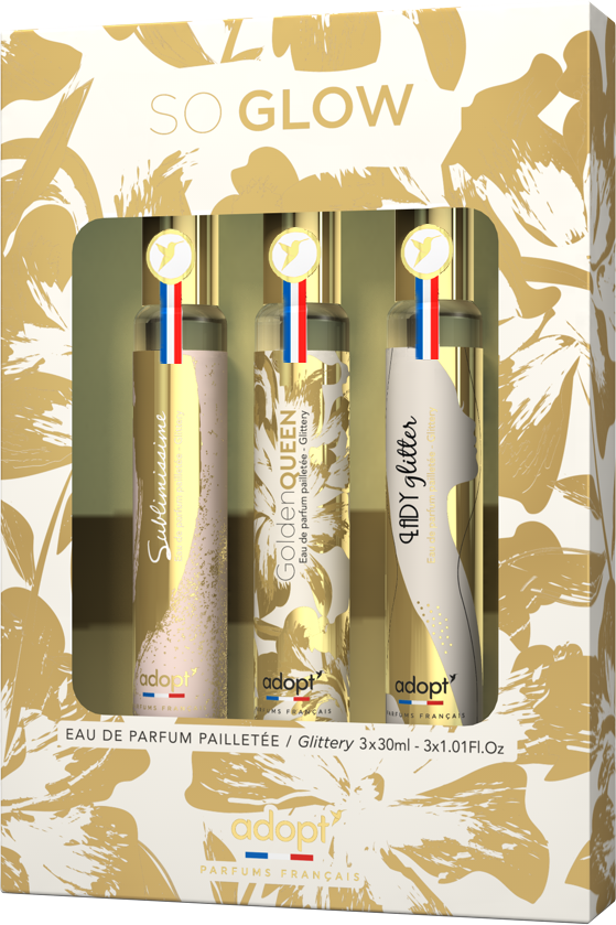adopt SO GLOW 3 er Set, 3 x 30 ml Eau de Parfums für Damen