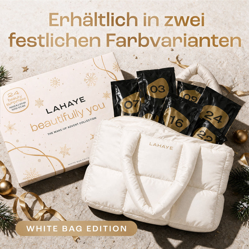 LAHAYE Beauty Adventskalender 2026 "beautifully you" | Weiß – 24 Make-up Highlights