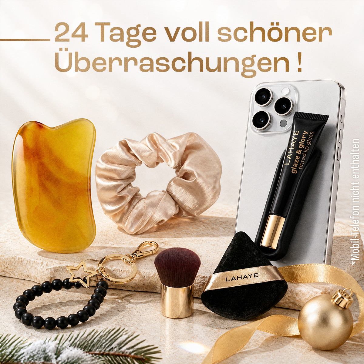 LAHAYE Beauty Adventskalender 2026 "beautifully you" | Schwarz – 24 Make-up Highlights