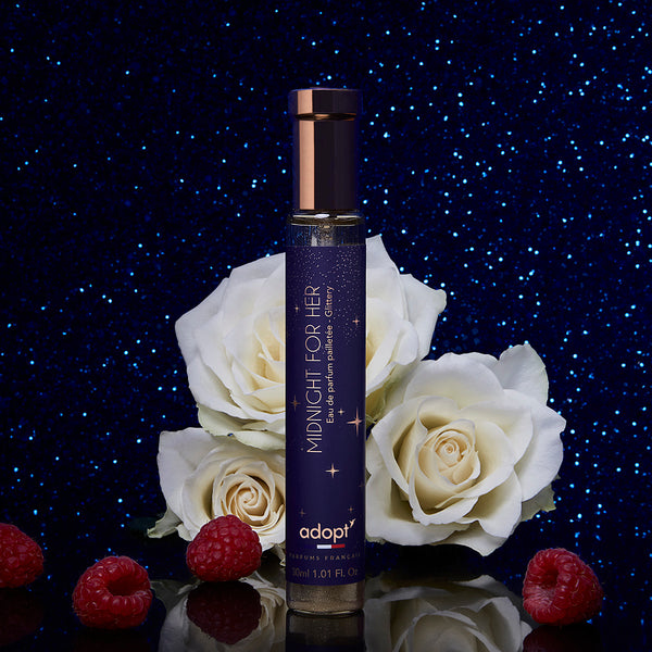 adopt MIDNIGHT FOR HER 30ml Eau de Parfum | Sensual women's fragrance, black currant, raspberry, rose and patchouli, seductive perfume for elegant/confident women