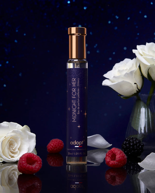 adopt MIDNIGHT FOR HER 30ml Eau de Parfum | Sensual women's fragrance, black currant, raspberry, rose and patchouli, seductive perfume for elegant/confident women