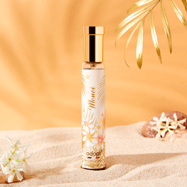 adopt MONOI BLANC 30ml Eau de Parfum, Women's Fragrance | Floral and Sensual, Jasmine, Monoi Heart Note, Fresh Summer Fragrance, Exotic Flowers, Long-lasting Fragrance, EDP, Made in France