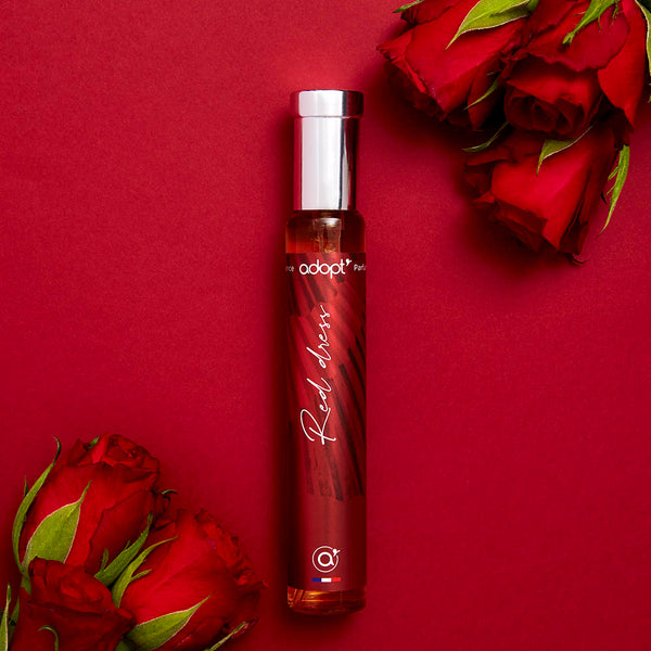 adopt RED DRESS Eau de Parfum 30 ml women's fragrance | Made in France, Fruity-floral fragrance with sensual rose and patchouli, Elegant women's perfume for daily seduction, Perfume
