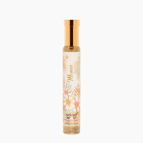 adopt MONOI BLANC 30ml Eau de Parfum, Women's Fragrance | Floral and Sensual, Jasmine, Monoi Heart Note, Fresh Summer Fragrance, Exotic Flowers, Long-lasting Fragrance, EDP, Made in France