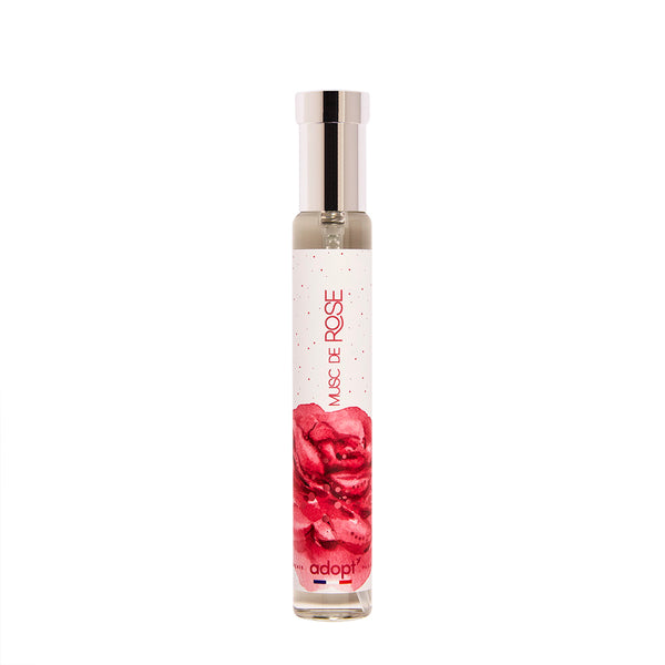 adopt MUSC DE ROSE Eau de Parfum 30 ml women's fragrance | Floral perfume with rose scent, soft musk and fruity raspberry note, sensual and elegant Eau de Parfum for women