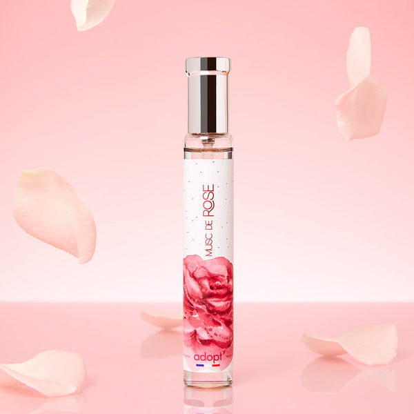 adopt MUSC DE ROSE Eau de Parfum 30 ml women's fragrance | Floral perfume with rose scent, soft musk and fruity raspberry note, sensual and elegant Eau de Parfum for women