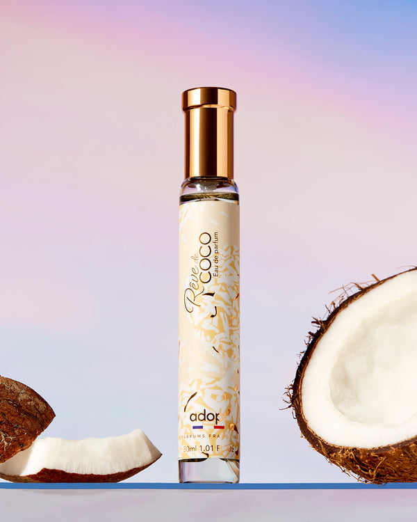 adopt RÊVE DE COCO 30ml Eau de Parfum Women's Fragrance | Coconut Cream, Almond Milk, White Musk, Sandalwood, Exotic Fragrance, Sensual Women's Fragrance, Freshness and Warmth, Made in France