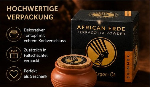 AFRICAN ERDE Terracotta Powder SHIMMER - NEW with Argan Oil